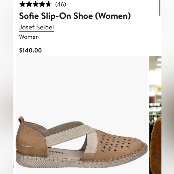 Josef Seibel Sofie 44 Slip On Shoe leather taupe brown flats 40 / 9 / 9.5 - Picture 13 of 14